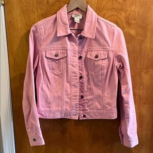 Ann Taylor Loft Pink Denim Jacket